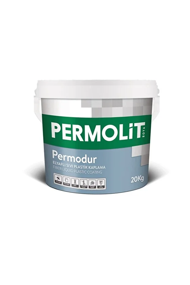 Permolit Permodur Elyaflı Sıvı Plastik Çatı Izolasyon Malzemesi 1 Kg Beyaz